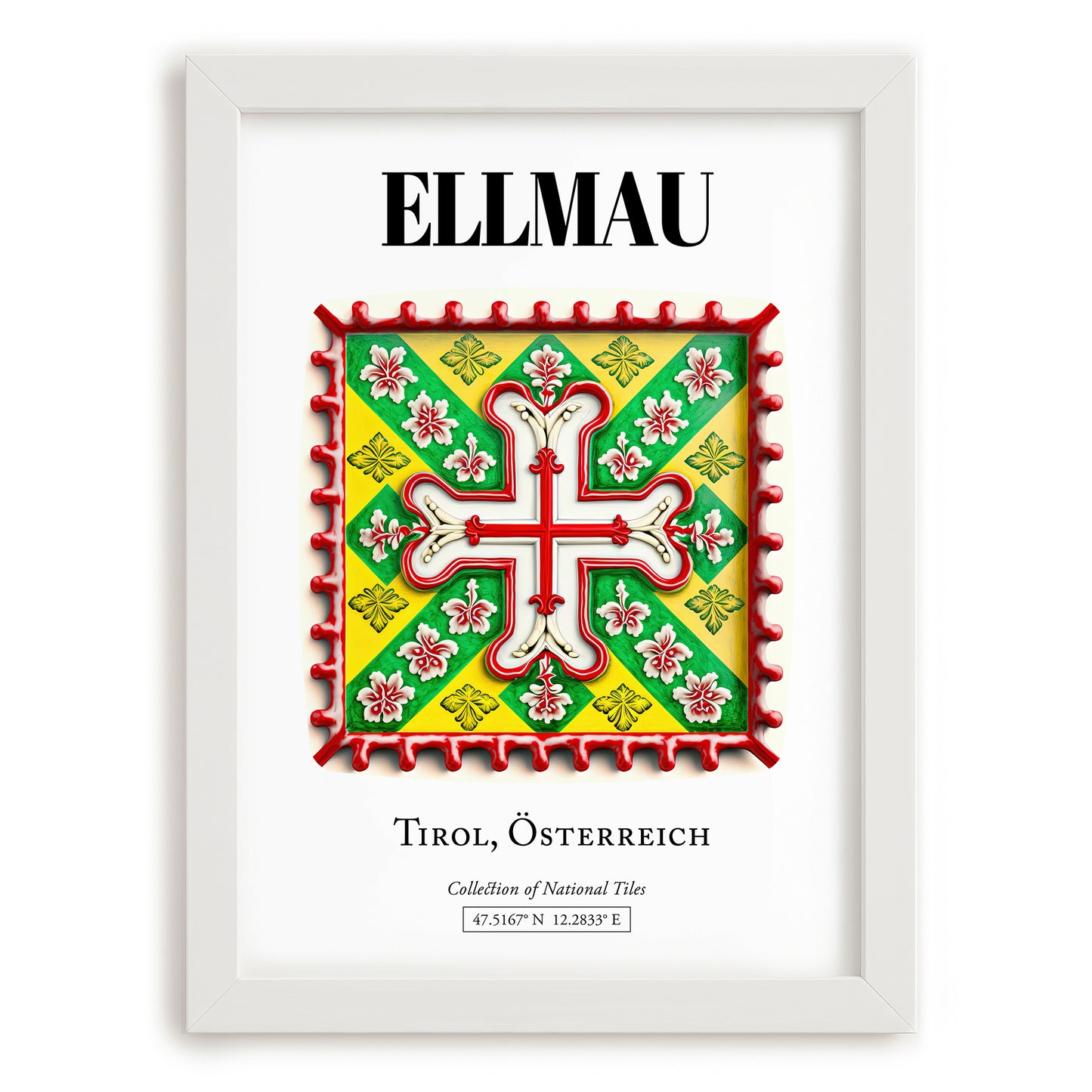 Ellmau, Austria – Travel Wall Art, placed in minimal white frame