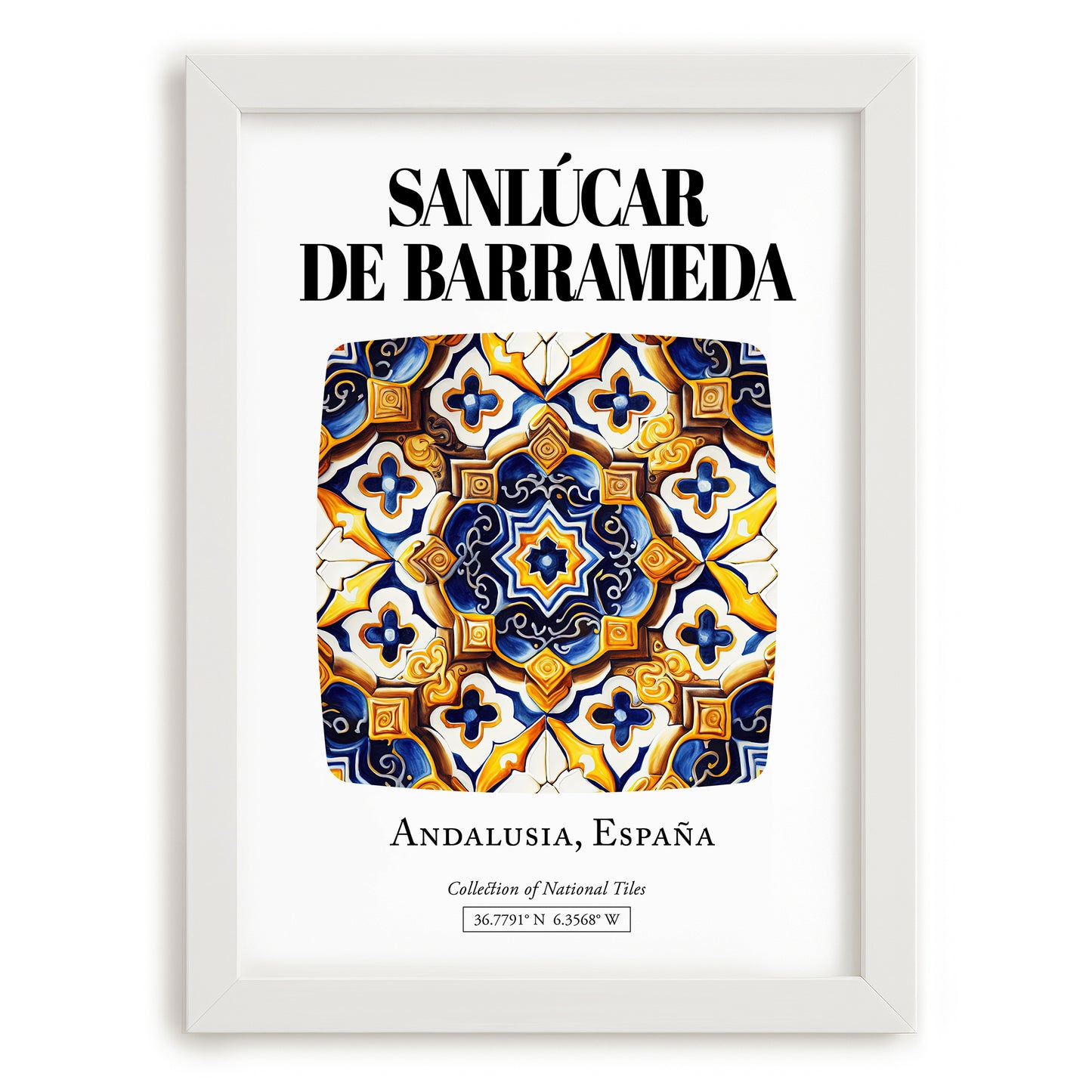 Sanlúcar De Barrameda, Spain – Travel Print, placed in minimal white frame