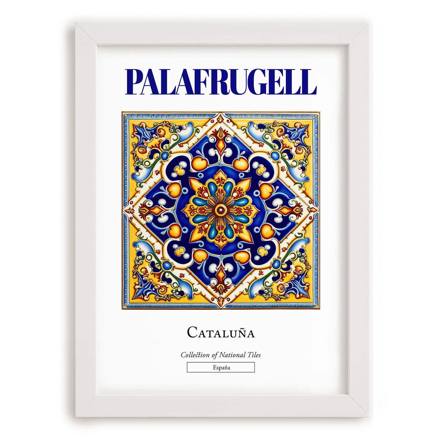 Palafrugell, Spain – Travel Print, placed in minimal white frame