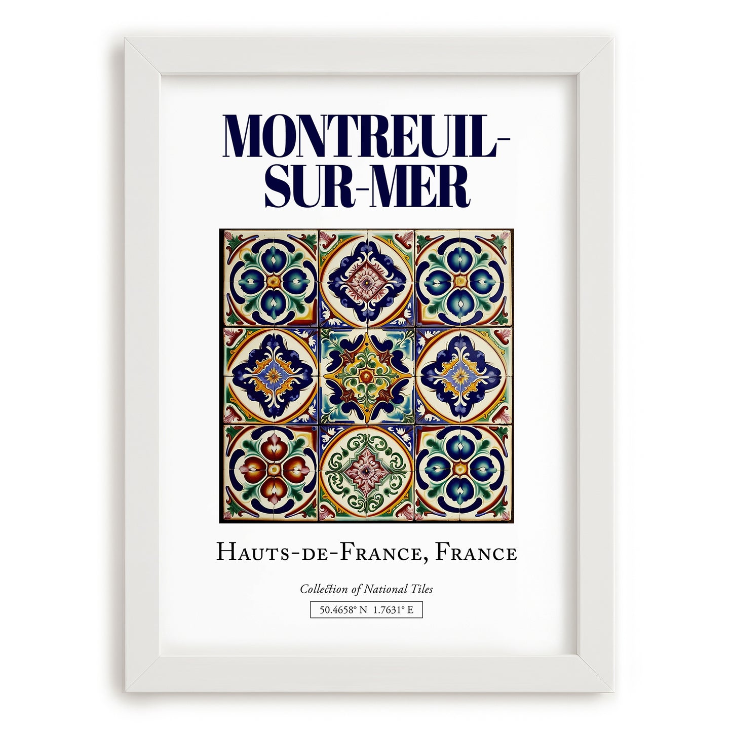 Montreuil-sur-Mer, France – Dream Destination Decor, placed in minimal white frame