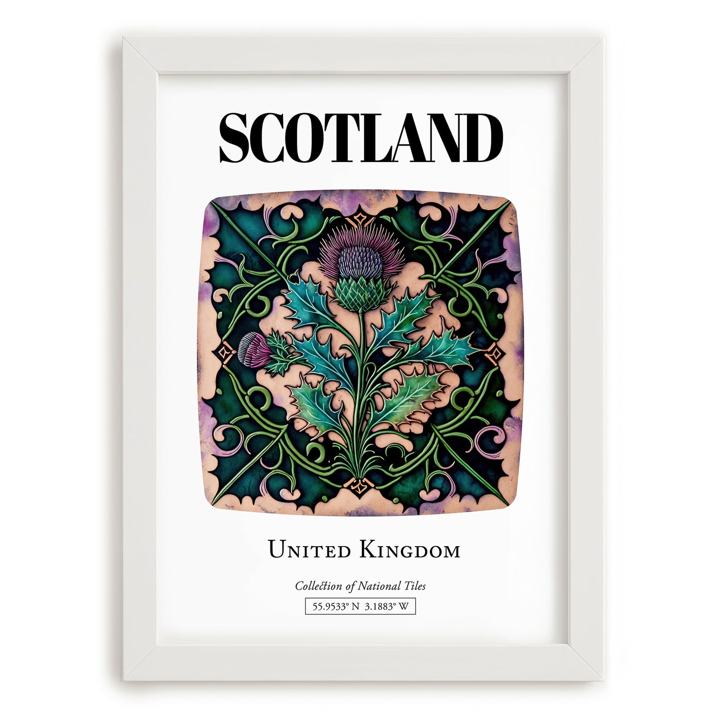 Aviemore, Scotland – Cityscape Wall Art, placed in minimal white frame