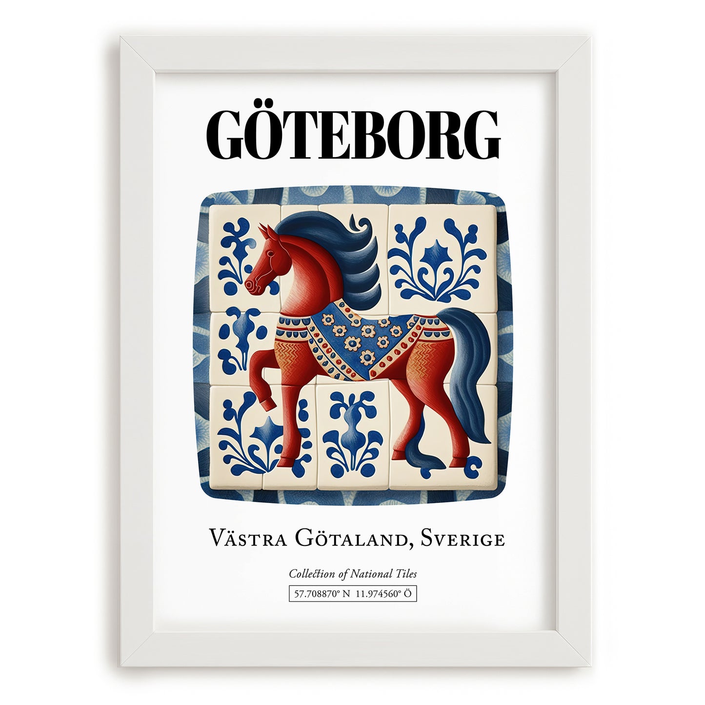 Göteborg, Sweden – Dream Destination Decor, placed in minimal white frame