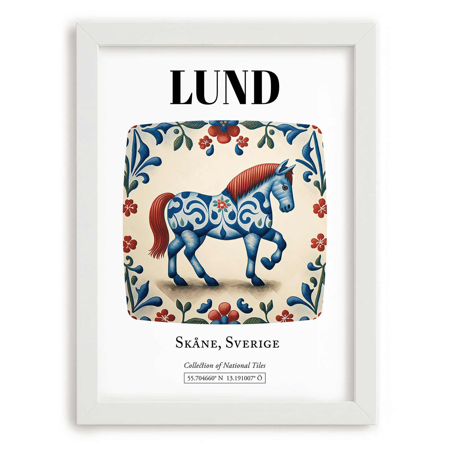 Lund, Sweden – Dream Destination Decor, placed in minimal white frame
