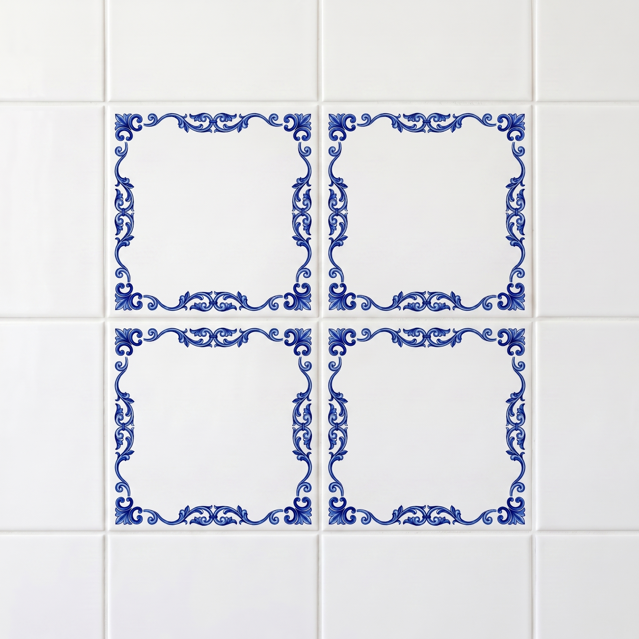 Lot de 4 carreaux Azulejo motif uniquement · Économisez 65%