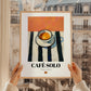 Café Solo – Spanish Coffee, Coffeehouse Wall Art, styled in a charming Paris street view