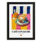 Café con Leche – Spanish Coffee, Café Print, in sleek black frame