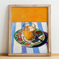 Cortado – Spanish Coffee, Espresso Bar Painting, no-text version framed in wood