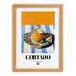 Cortado – Spanish Coffee, Espresso Bar Painting, set in oak frame