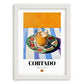 Cortado – Spanish Coffee, Espresso Bar Painting, placed in minimal white frame