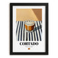 Cortado – Spanish Coffee, Konditorei Still Life, in sleek black frame