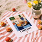 Cortado – Spanish Coffee, Konditorei Print, unframed on coastal sand
