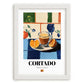 Cortado – Spanish Coffee, Konditorei Print, placed in minimal white frame
