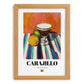 Carajillo – Spanish Coffee, Street Café Print, set in oak frame