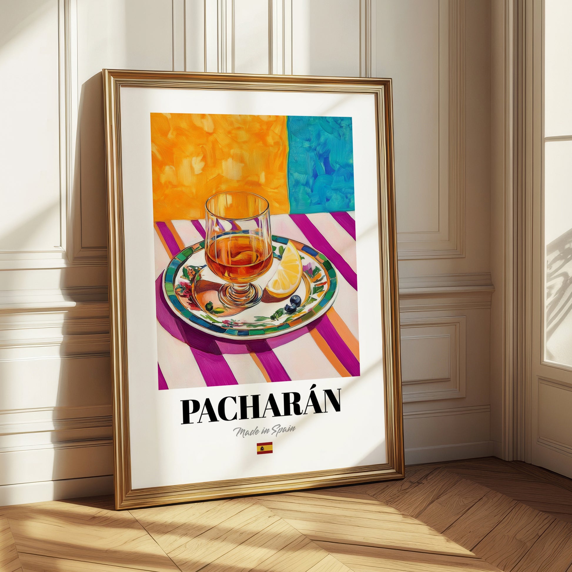 Pacharán – Spanish Liqueur Drink, Sky Bar Illustration
