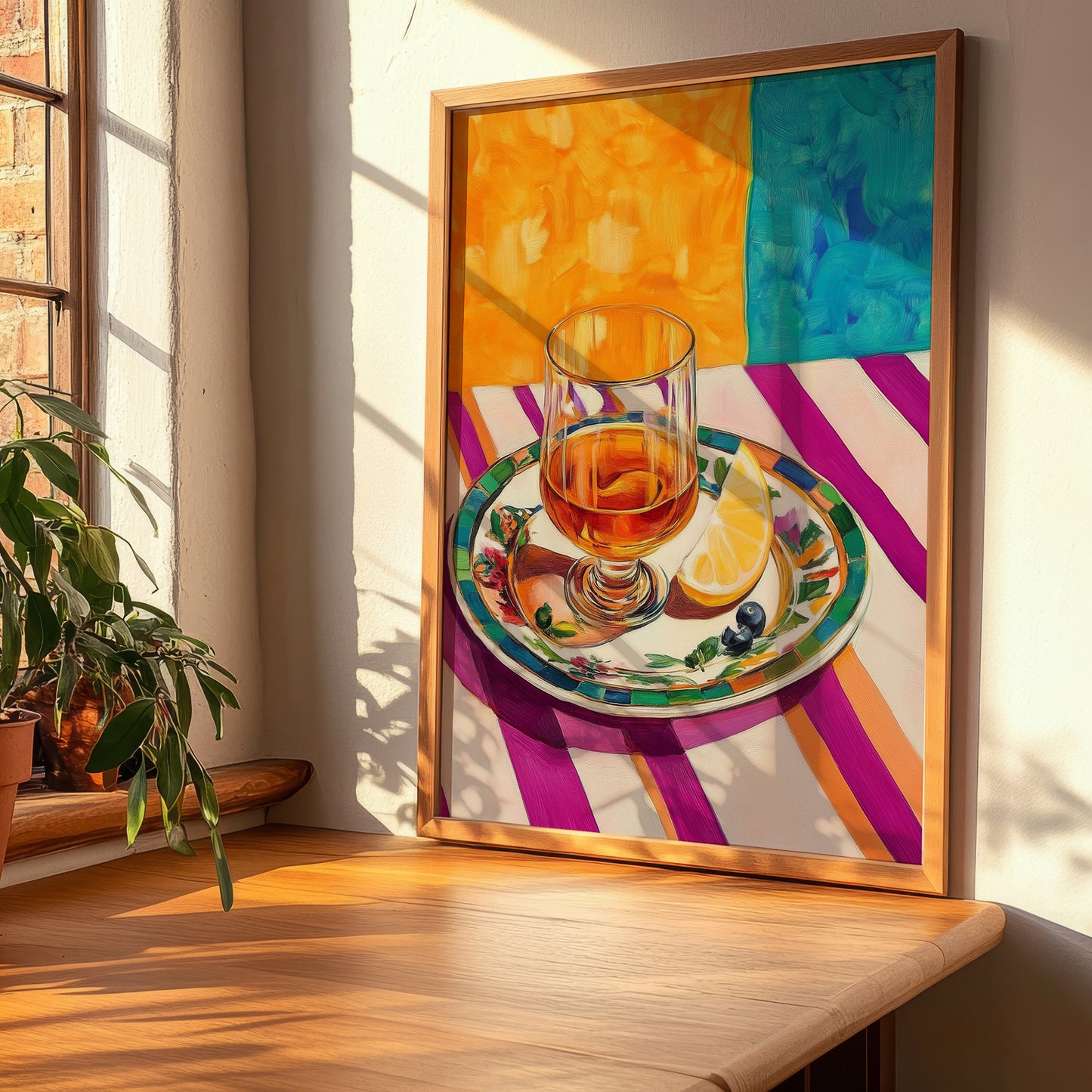 Pacharán – Spanish Liqueur Drink, Sky Bar Illustration, clean layout with no caption