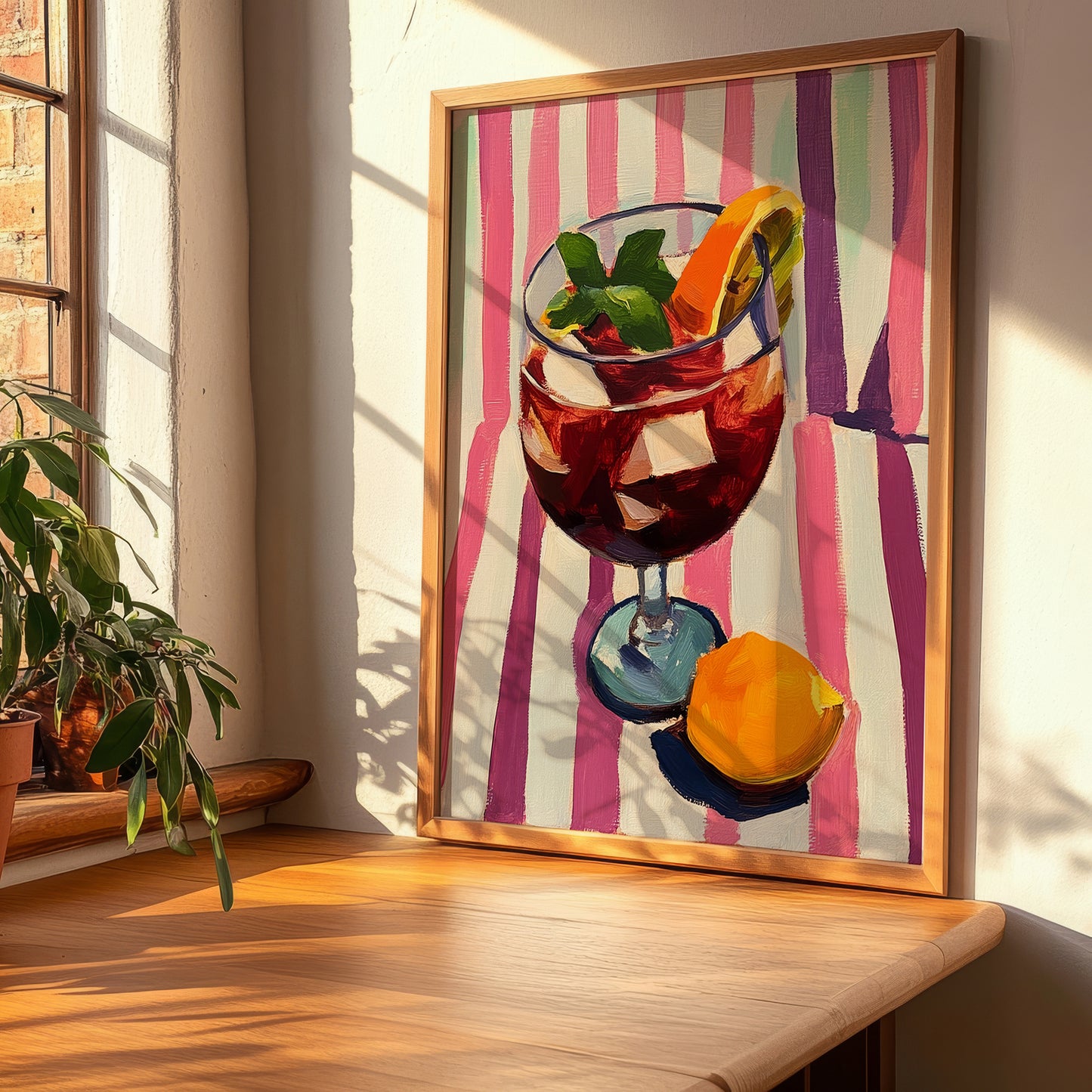 Sangria – Spanish Cocktail Drink, Cocktail Lounge Poster, clean layout with no caption