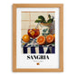Sangria – Spanish Cocktail Drink, Rooftop Terrace Poster, set in oak frame