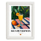 Agua de Valencia – Spanish Cocktail Drink, Sky Bar Wall Art, placed in minimal white frame