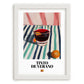 Tinto de Verano – Spanish Cocktail Drink, Speakeasy Illustration, placed in minimal white frame