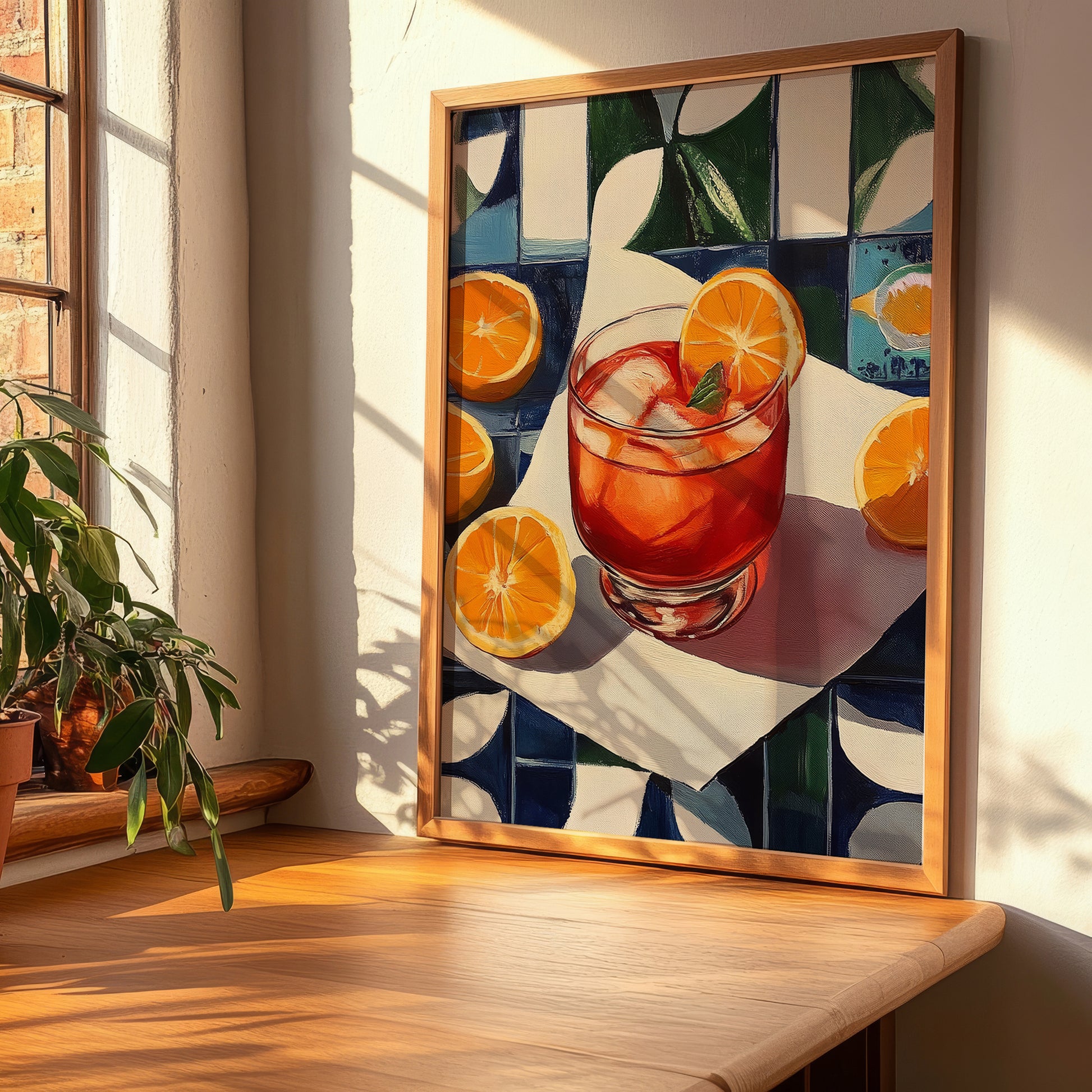 Kalimotxo – Spanish Cocktail Drink, Sky Bar Painting, clean layout with no caption