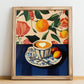 Café au Lait – French Coffee, Café Painting, no-text version framed in wood