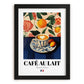 Café au Lait – French Coffee, Café Painting, in sleek black frame