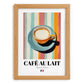Café au Lait – French Coffee, Coffeehouse Wall Art, set in oak frame
