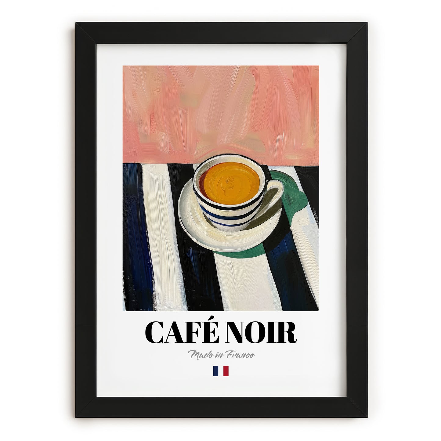 Café Noir – French Coffee, Konditorei Poster, in sleek black frame
