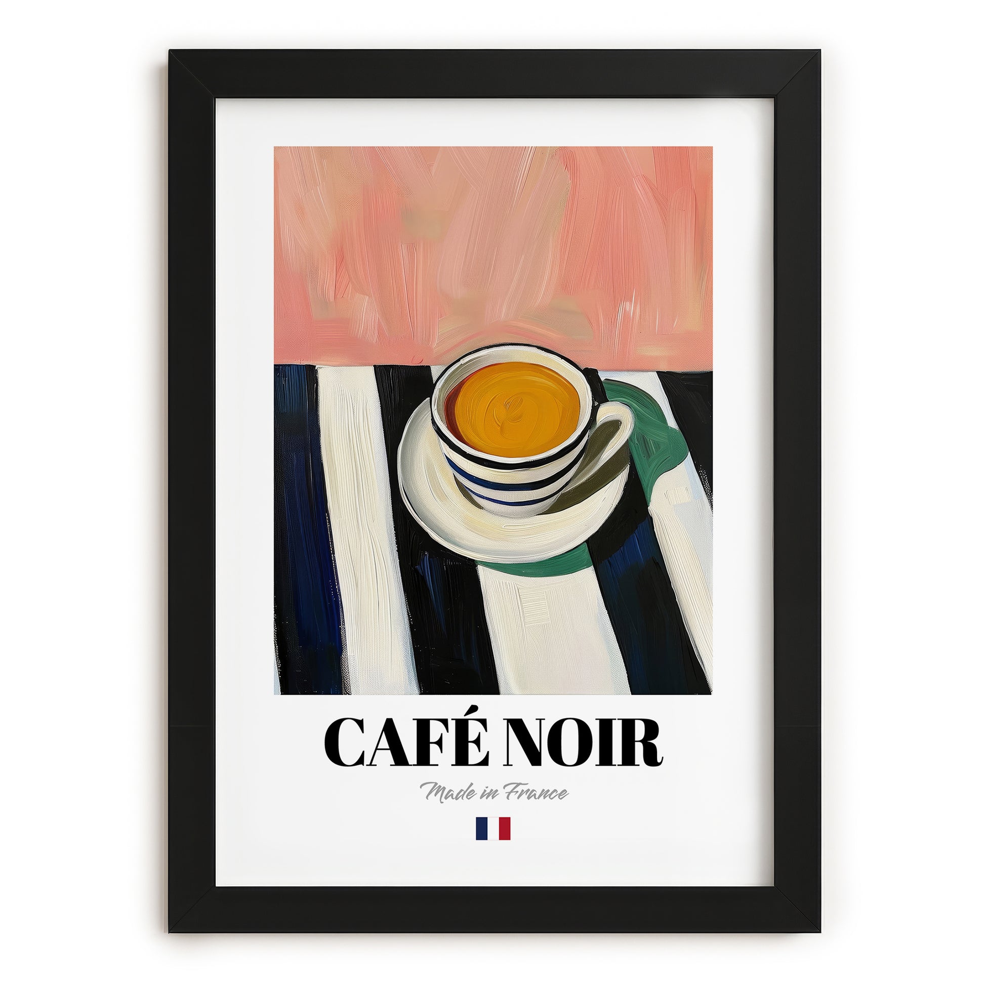 Café Noir – French Coffee, Konditorei Poster, in sleek black frame