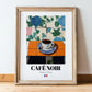 Café Noir – French Coffee, Espresso Bar Art, in wooden frame leaning on the floor
