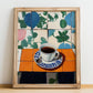 Café Noir – French Coffee, Espresso Bar Art, no-text version framed in wood