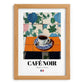 Café Noir – French Coffee, Espresso Bar Art, set in oak frame