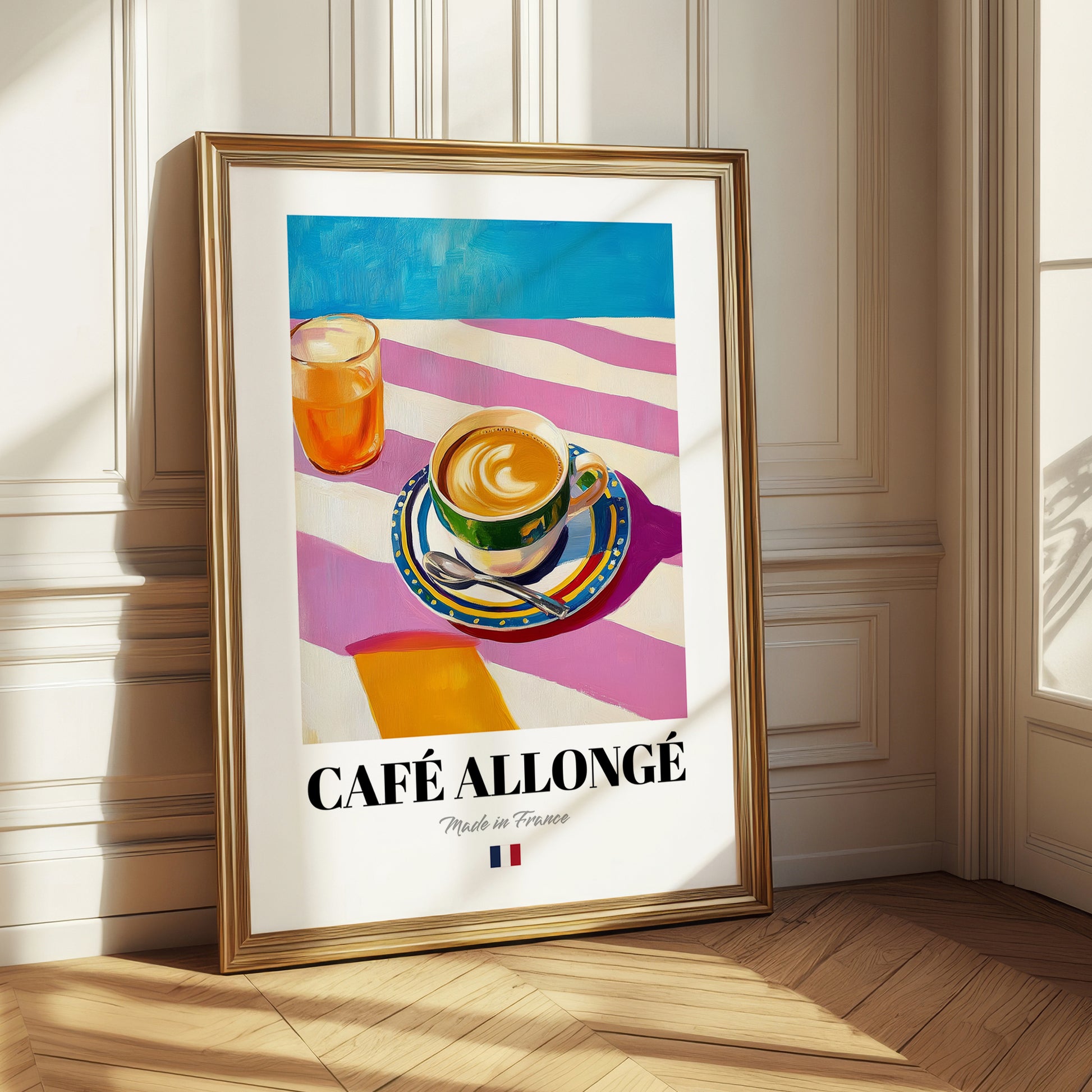 Café Allongé – French Coffee, Coffeehouse Poster