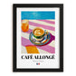 Café Allongé – French Coffee, Coffeehouse Poster, in sleek black frame