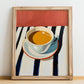 Café Allongé – French Coffee, Book Café Wall Decor, no-text version framed in wood