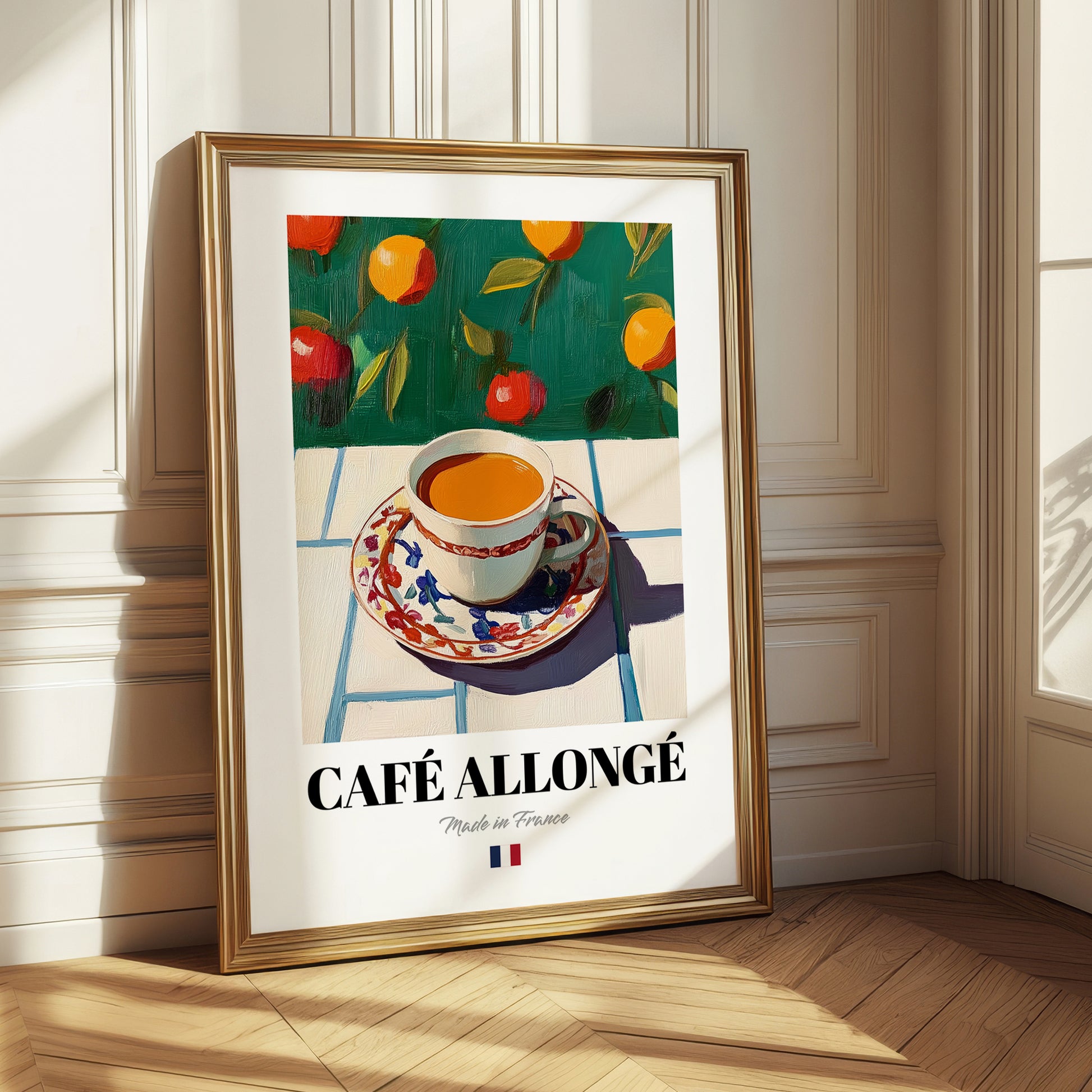 Café Allongé – French Coffee, Street Café Wall Art