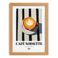 Café Noisette – French Coffee, Book Café Illustration, set in oak frame