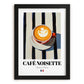 Café Noisette – French Coffee, Book Café Illustration, in sleek black frame