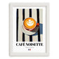 Café Noisette – French Coffee, Book Café Illustration, placed in minimal white frame