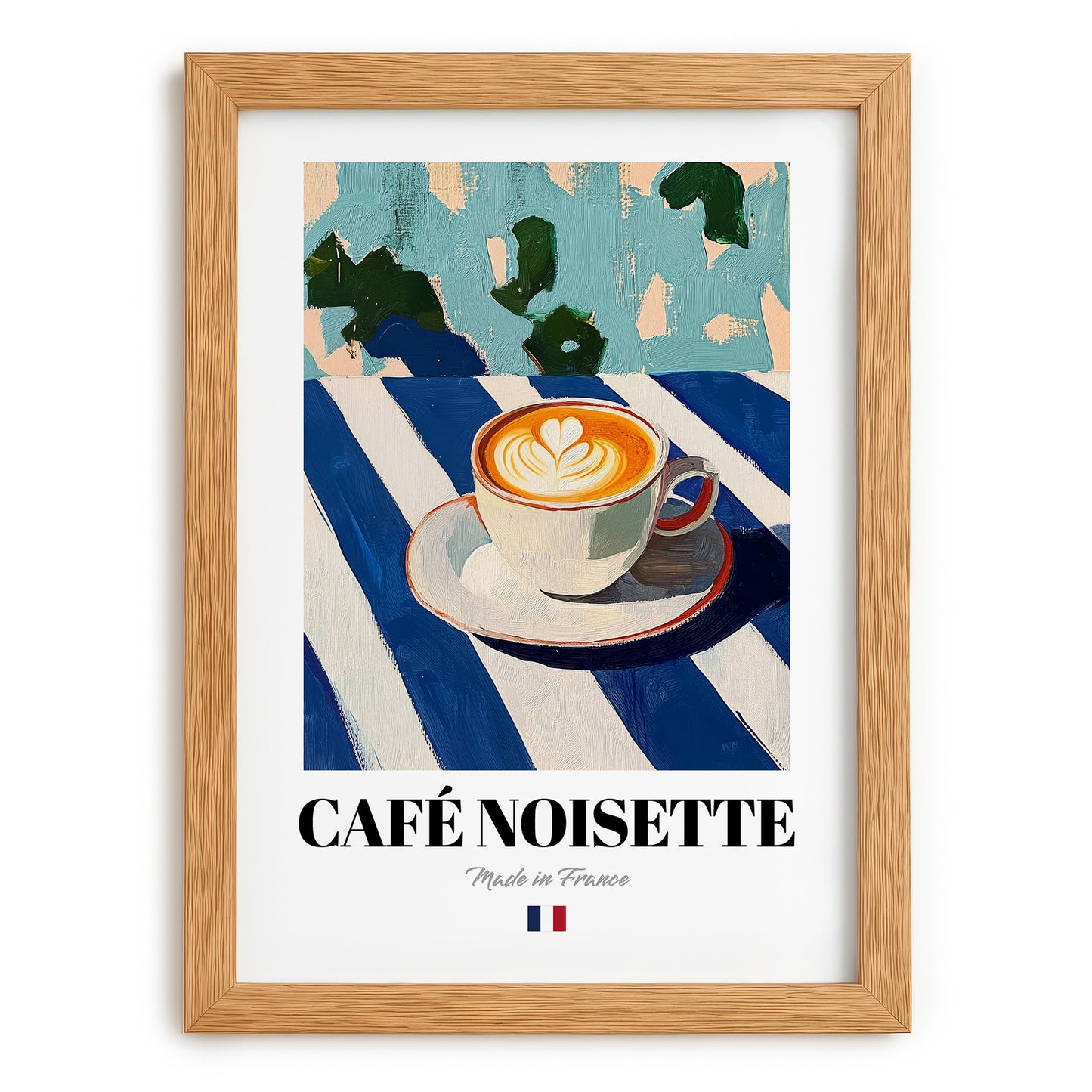 Café Noisette – French Coffee, Book Café Art, set in oak frame