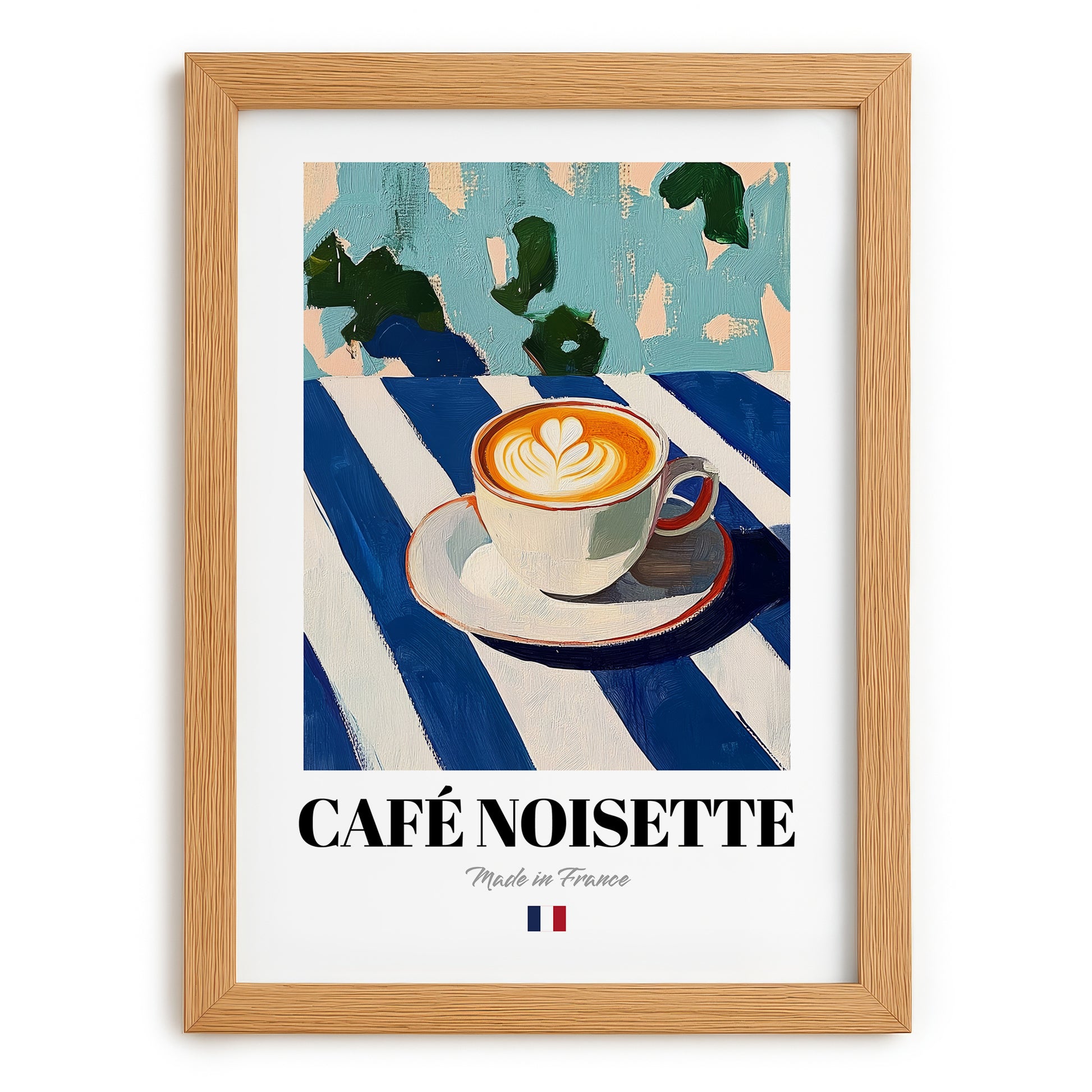 Café Noisette – French Coffee, Book Café Art, set in oak frame