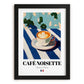 Café Noisette – French Coffee, Book Café Art, in sleek black frame