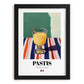 Pastis – French Spirit Drink, Rooftop Terrace Still Life, in sleek black frame