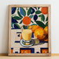 Pastis – French Spirit Drink, Rooftop Terrace Wall Art, no-text version framed in wood