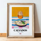 Calvados – French Spirit Drink, Hotel Lobby Wall Art, in wooden frame leaning on the floor