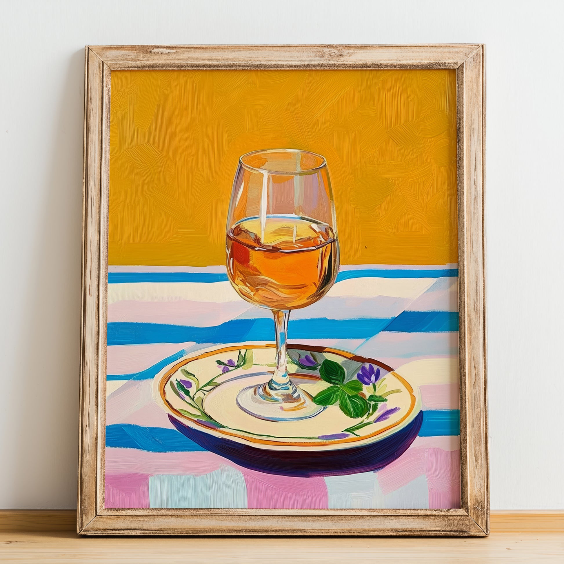 Calvados – French Spirit Drink, Hotel Lobby Wall Art, no-text version framed in wood