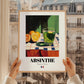 Absinthe – French Spirit Drink, Rooftop Terrace Wall Art, styled in a charming Paris street view