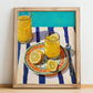 Citron Pressé – French Beverage Drink, Hotel Lobby Still Life, no-text version framed in wood