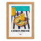 Citron Pressé – French Beverage Drink, Hotel Lobby Still Life, set in oak frame