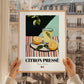 Citron Pressé – French Beverage Drink, Jazz Bar Illustration, styled in a charming Paris street view